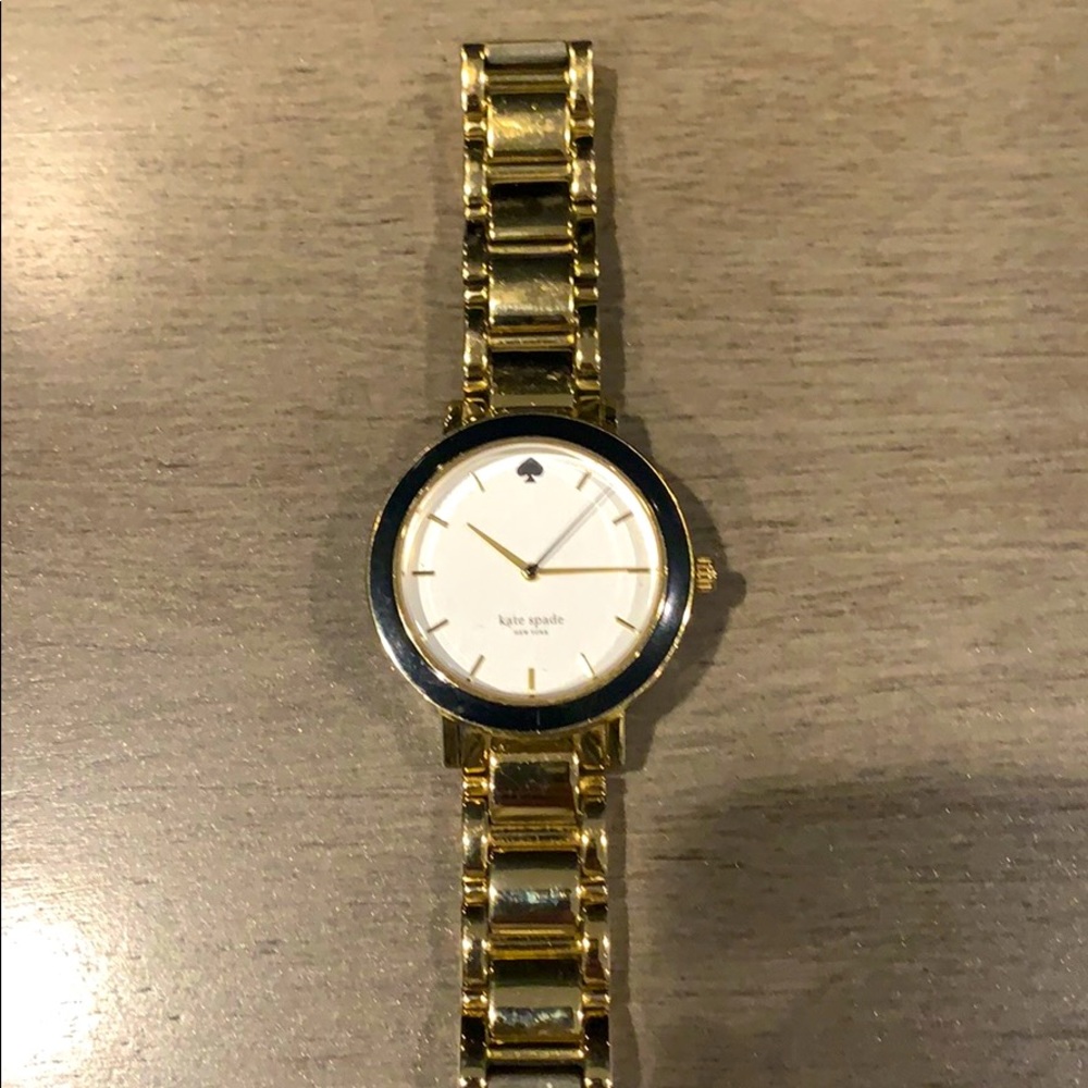 Oversized Kate Spade gold and black watch.